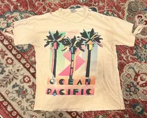 1990 Ocean Pacific Palm Trees Graphic Tee, photo 2