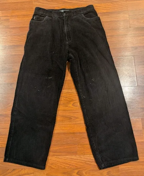 Y2K Billabong Black Wide-Leg Cords, vintage Billabong pants & jeans