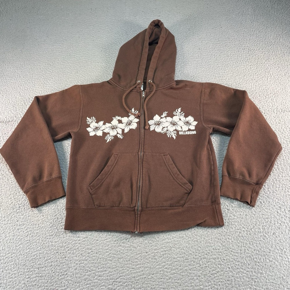 Y2K Billabong Floral Full-Zip Hoodie, photo 1