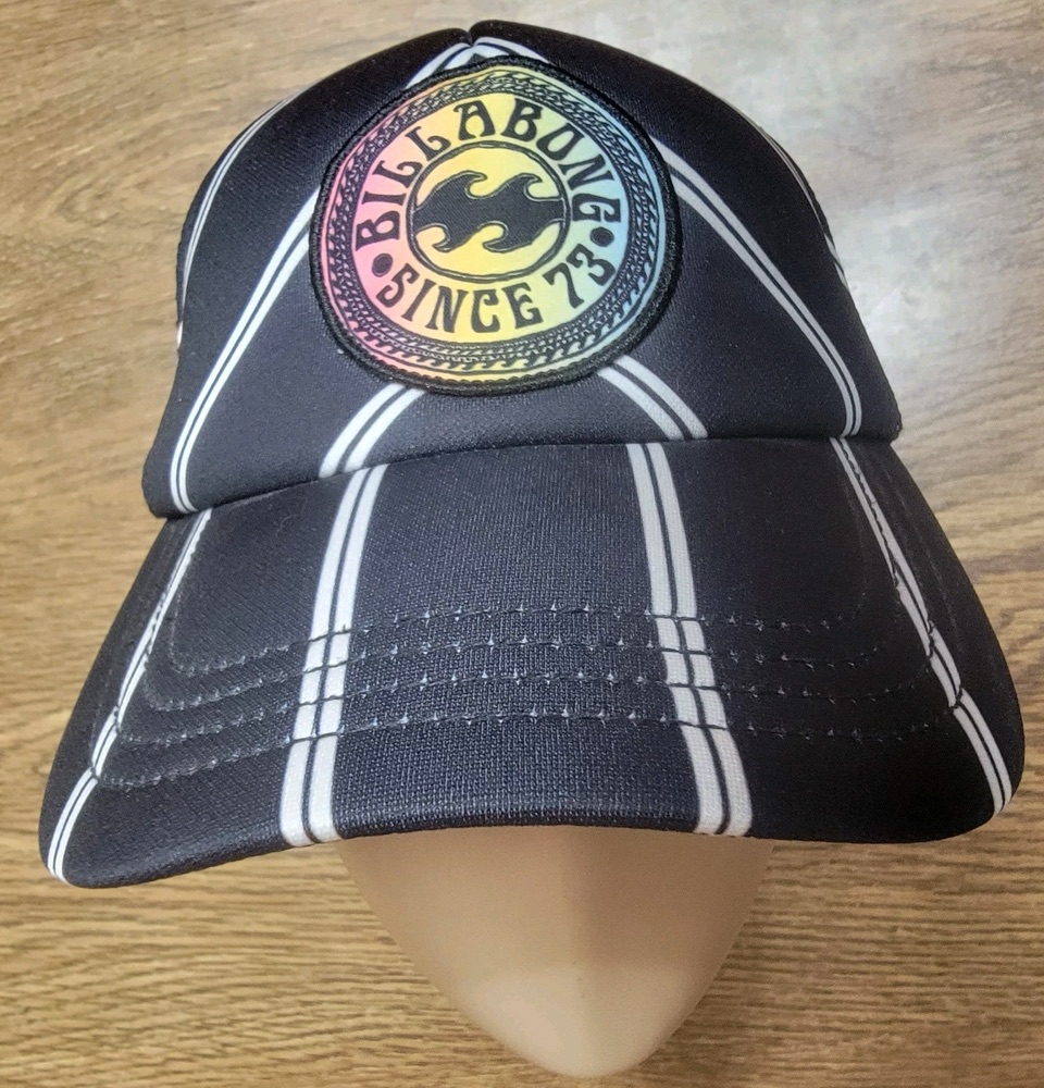Y2K Billabong Pinstripe Foam Trucker Cap, photo 1